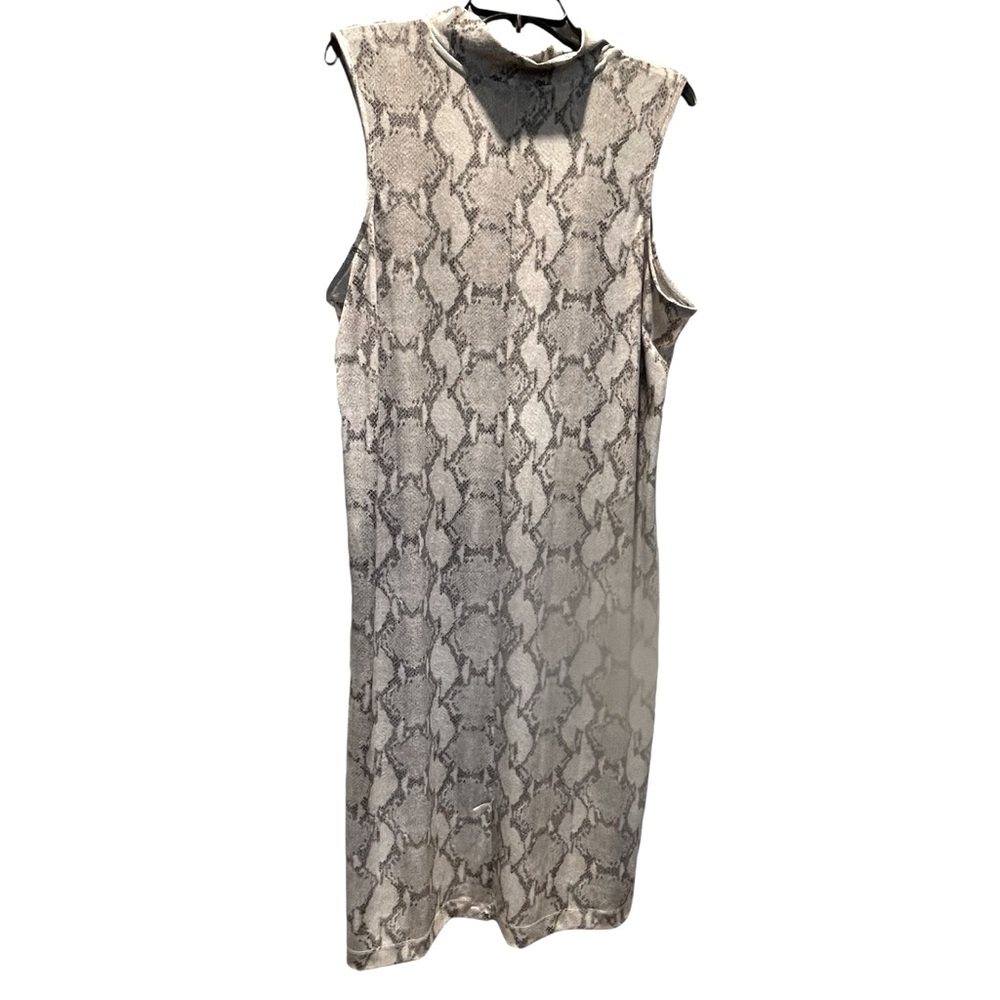 Snakeskin gray tank dress with mock neck by Banana Republic